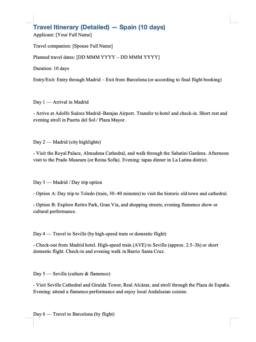 西班牙旅游签证实在太太太好过了