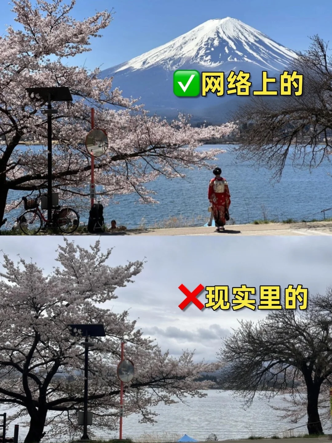 网络上的vs现实中的景点…❗️