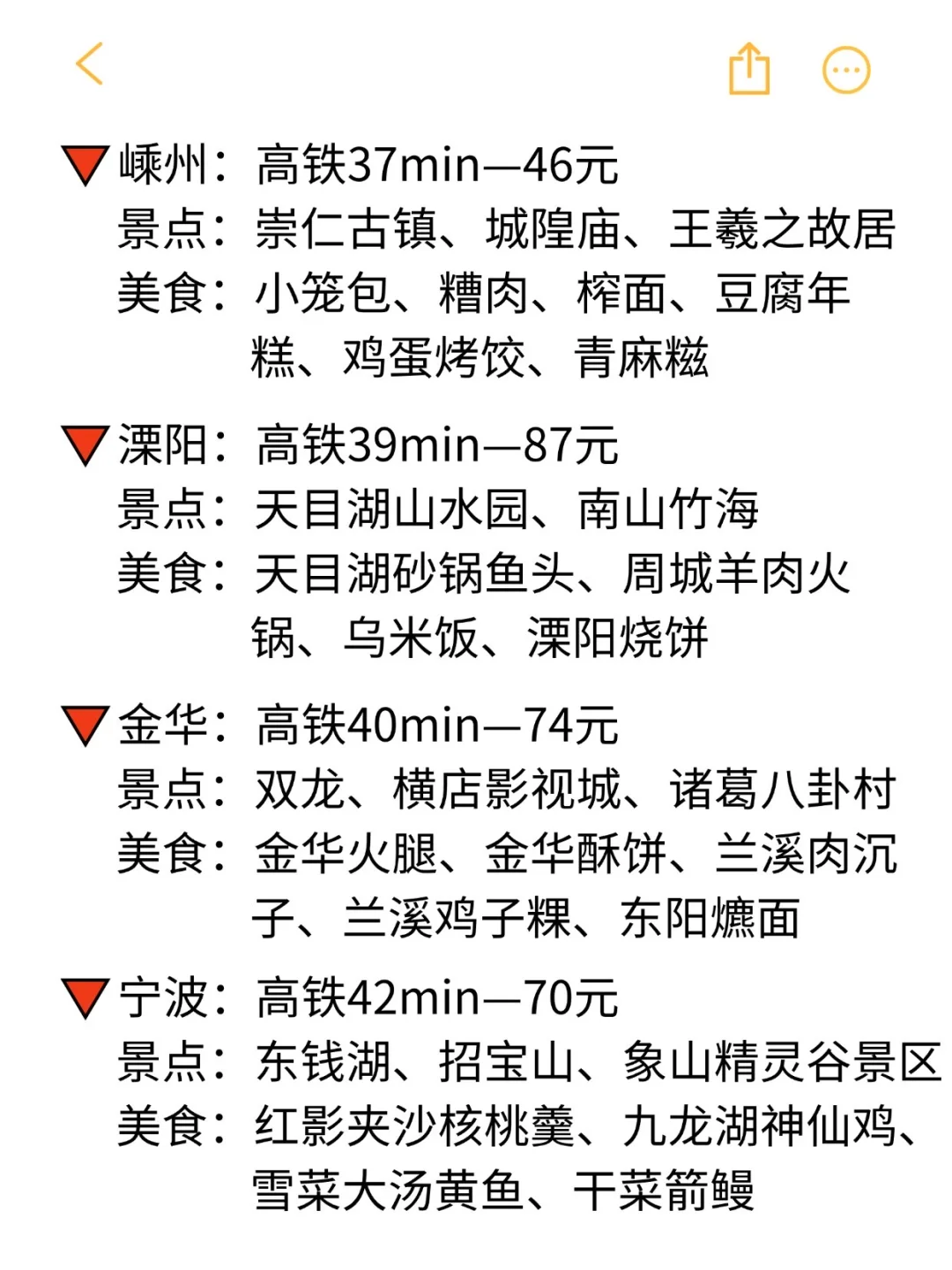 杭州出发2h可到达的35个旅游城市❗️❗️❗️
