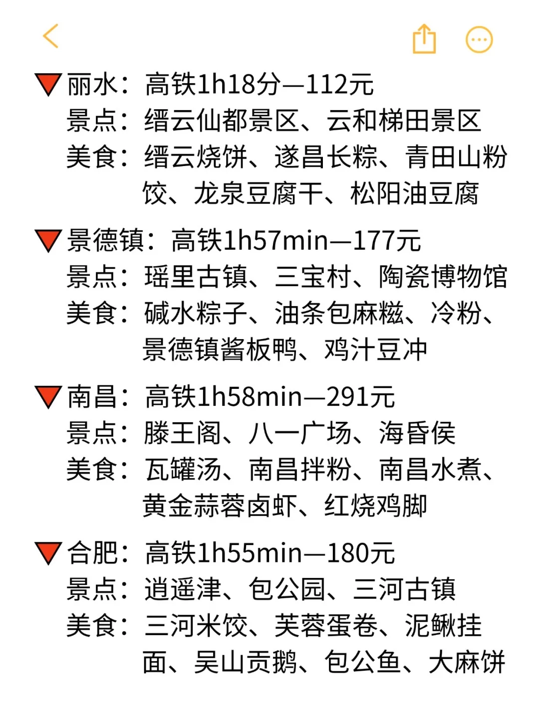 杭州出发2h可到达的35个旅游城市❗️❗️❗️