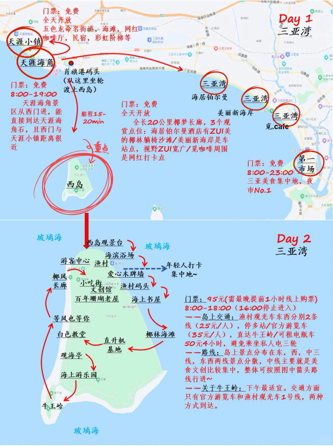 行程规划-景点分析）三亚懒人攻略一步到位