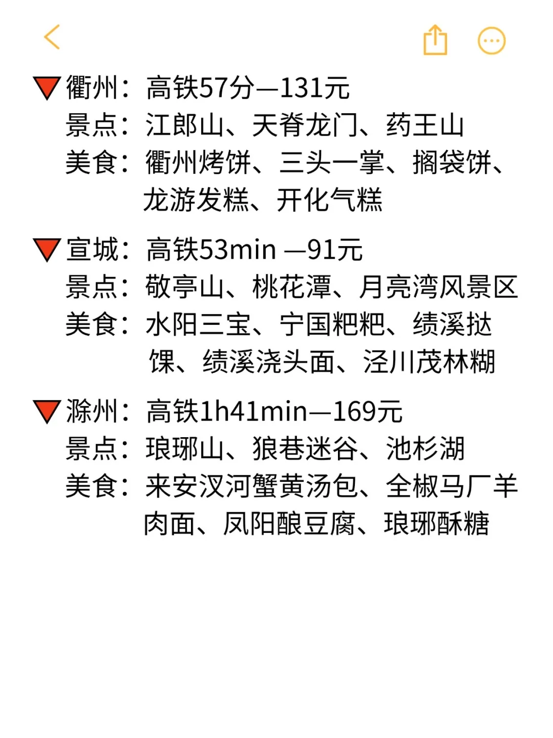 杭州出发2h可到达的35个旅游城市❗️❗️❗️