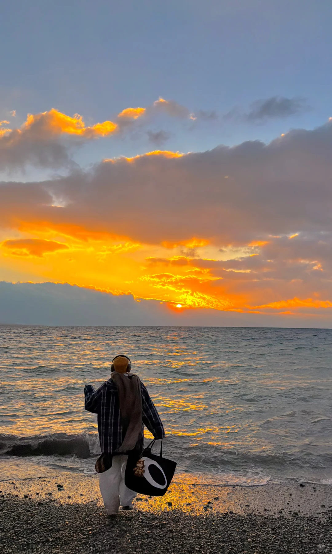 10.5实况，赛里木湖世纪日落杀疯了！！！！！！！！！