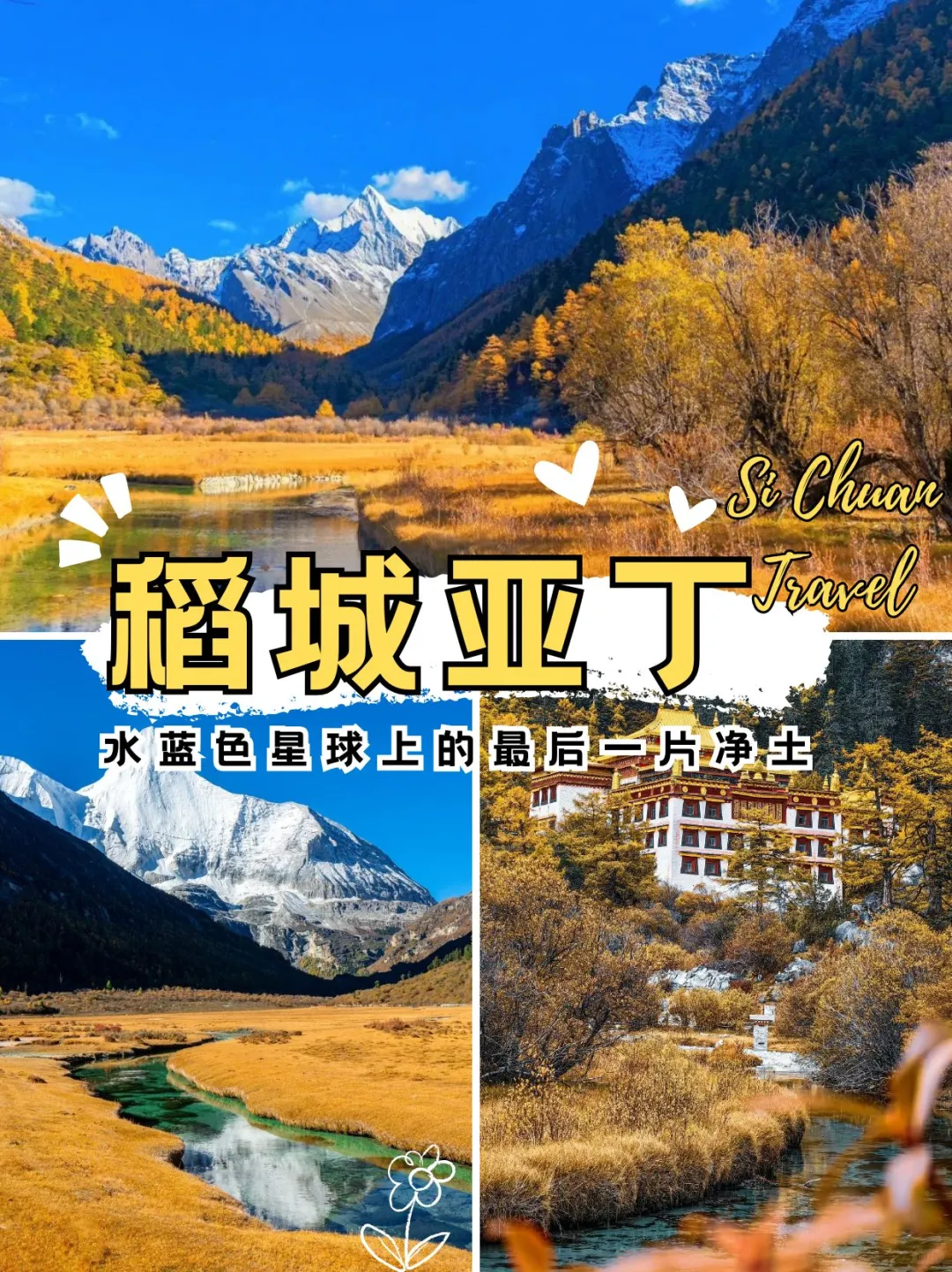 稻城亚丁的秋天，人间值得🍁