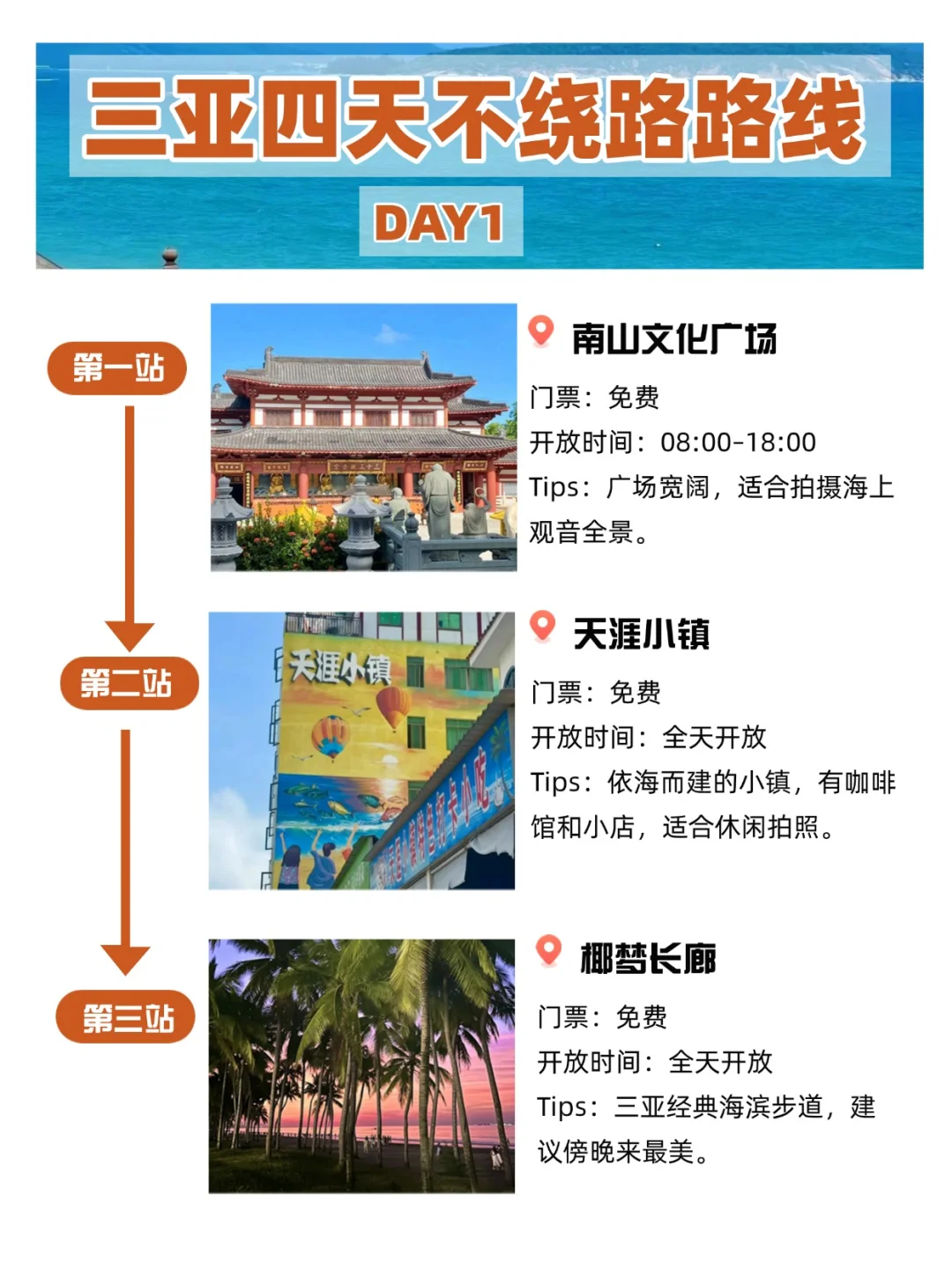 给粉丝们做个三亚旅游攻略，四天不绕路路线