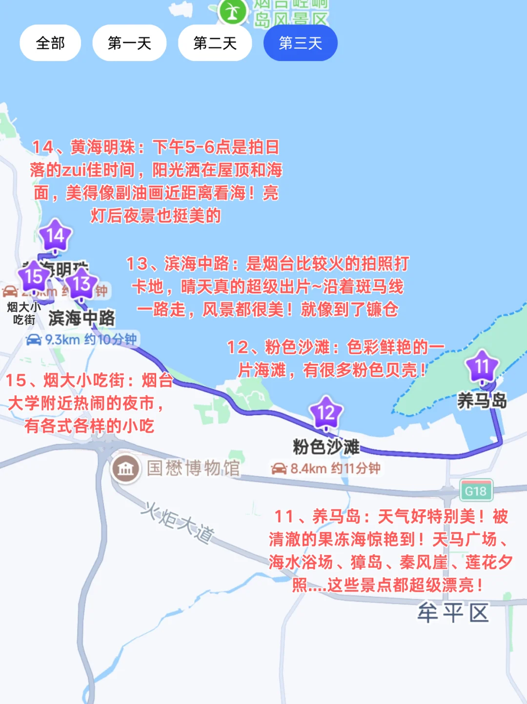 本J人做的烟台旅游攻略已经next level 了