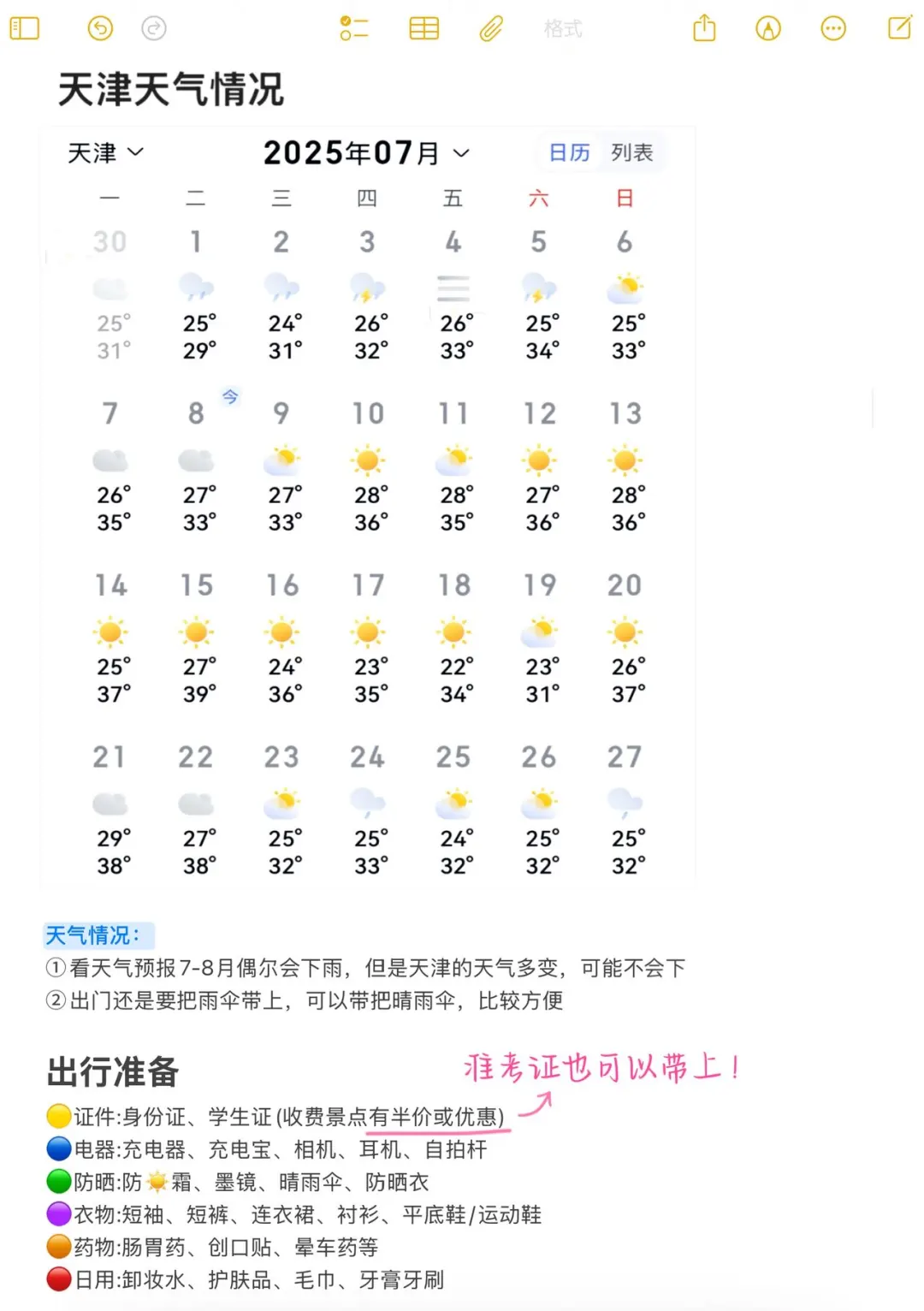 本人做的天津旅游攻略已经next level了