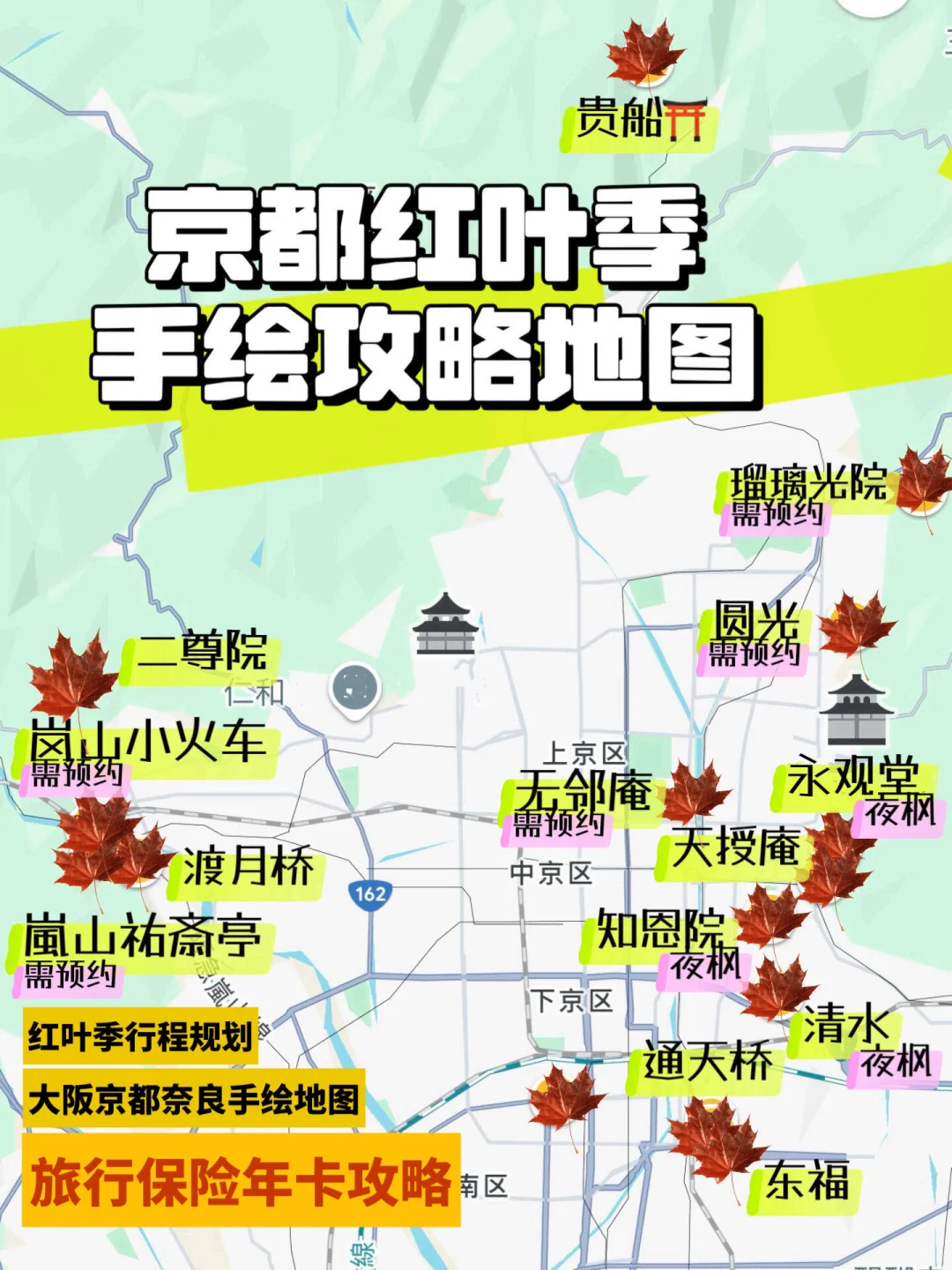 京都赏红叶攻略看这篇就够了‼️附旅行险攻略
