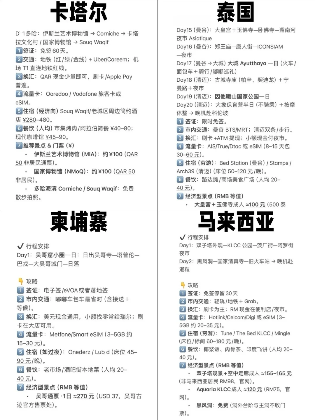给勇敢的穷鬼提供2.7w环游世界27国的路线