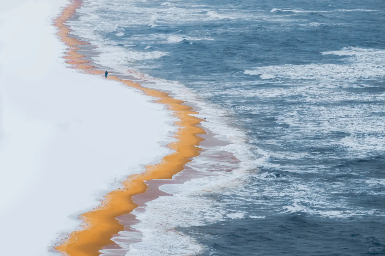 人这一辈子总要去威海看一次雪沙滩吧❄