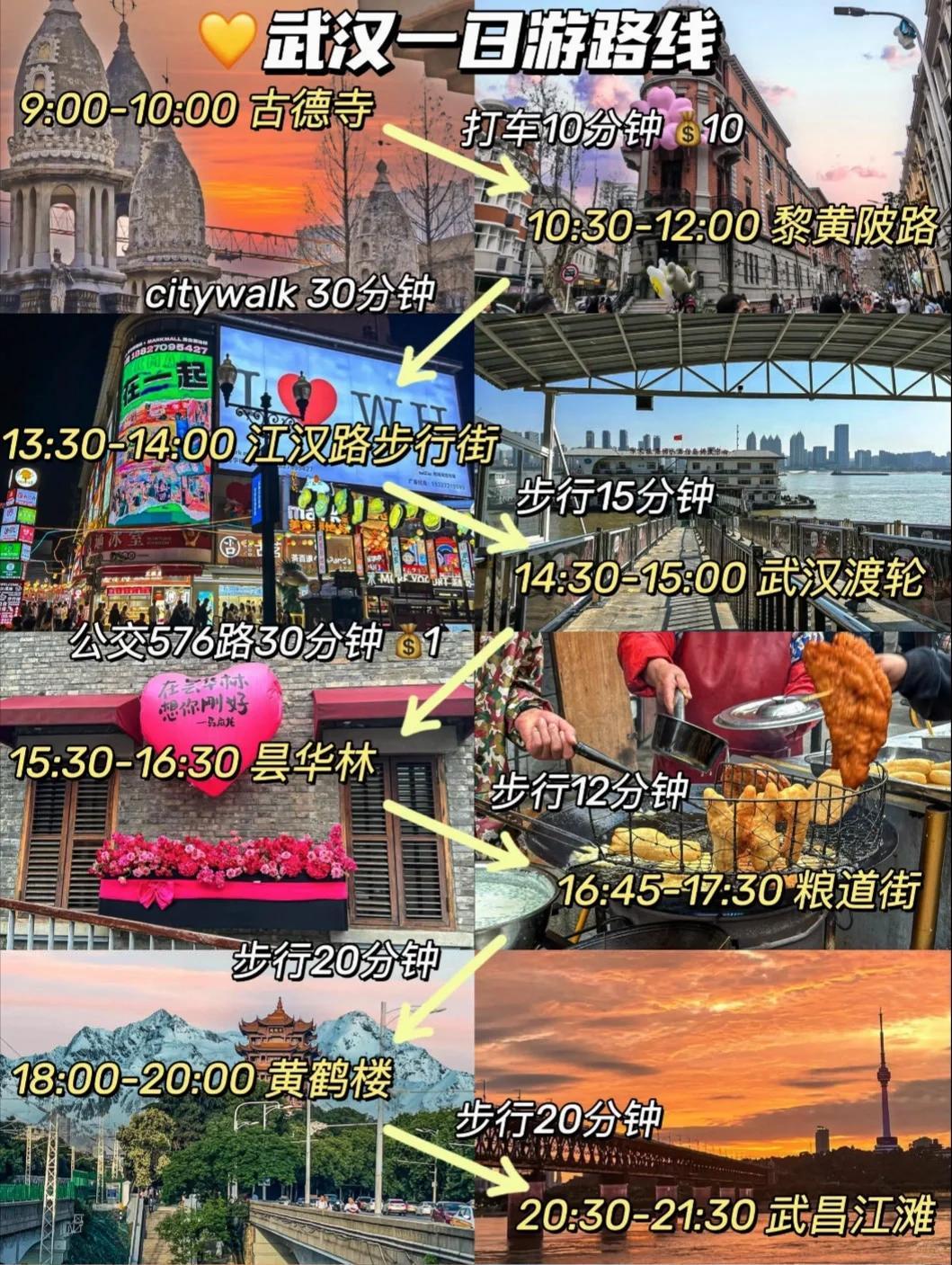 特种兵武汉一日游路线分享🤲🏻！！