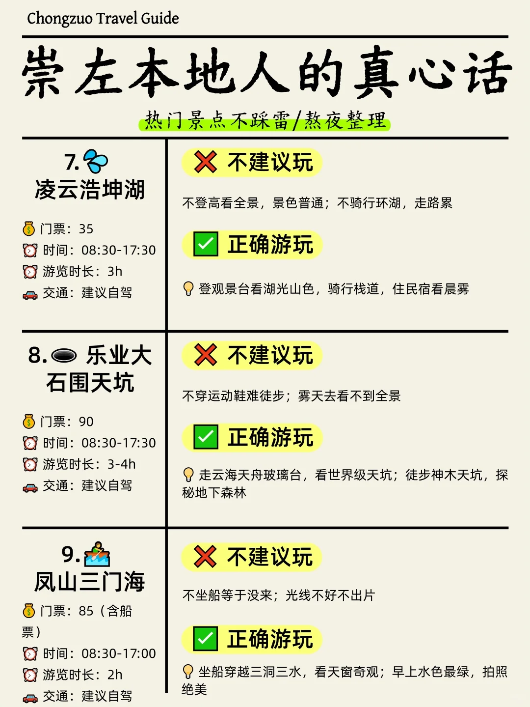 崇左旅游攻略｜本地人才告诉你的真心话❗️