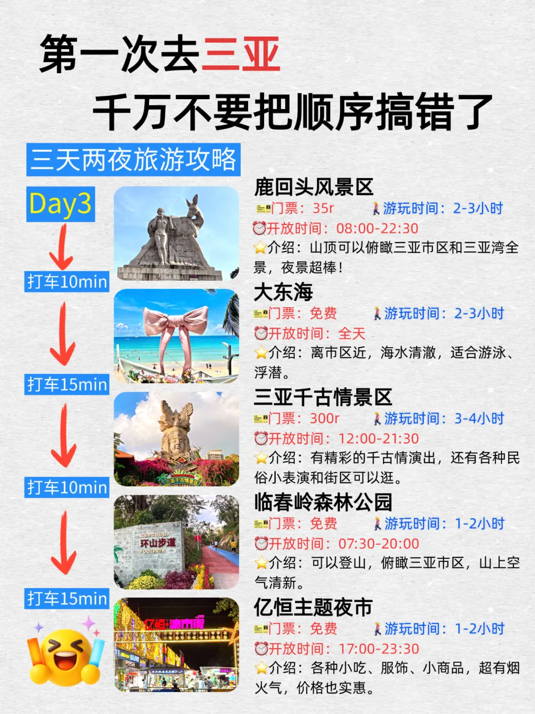 三亚保姆级旅游攻略✅三天两夜不踩雷版