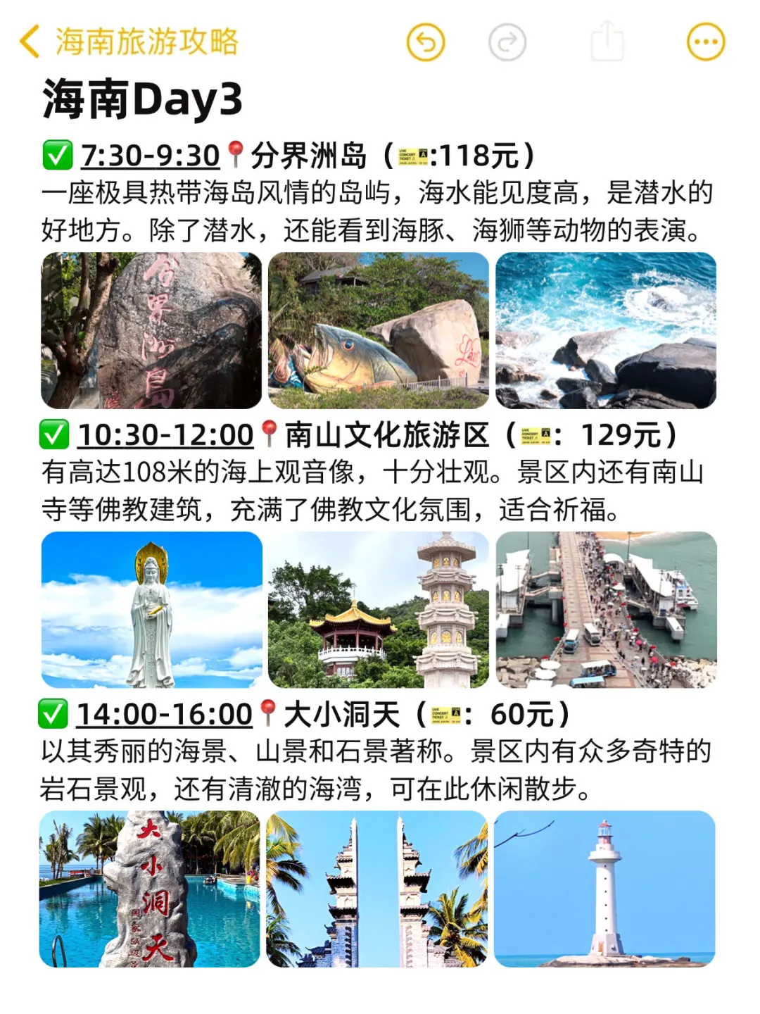 本j人对自己做的海南攻略很满意🥰