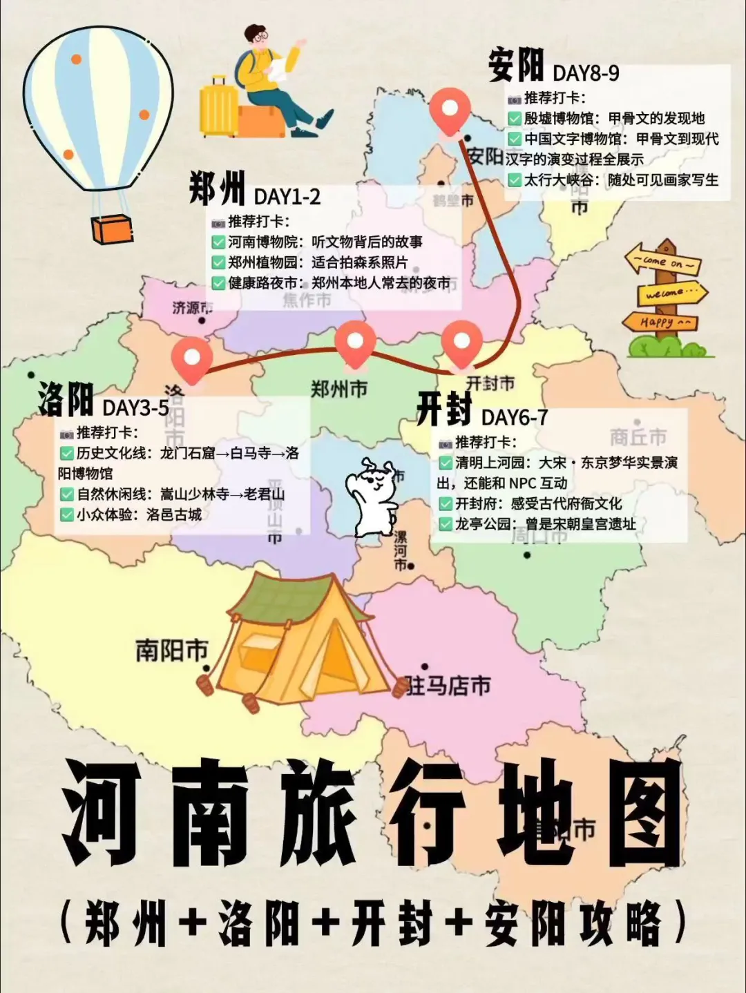 9 天逛遍河南 4 城！
