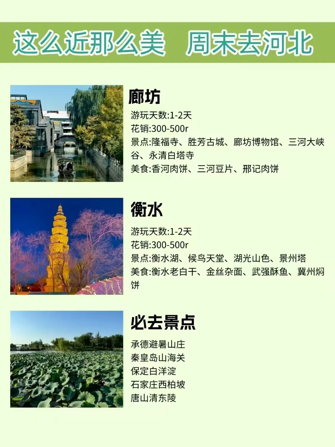 周末去河北！这篇攻略直接码住✅