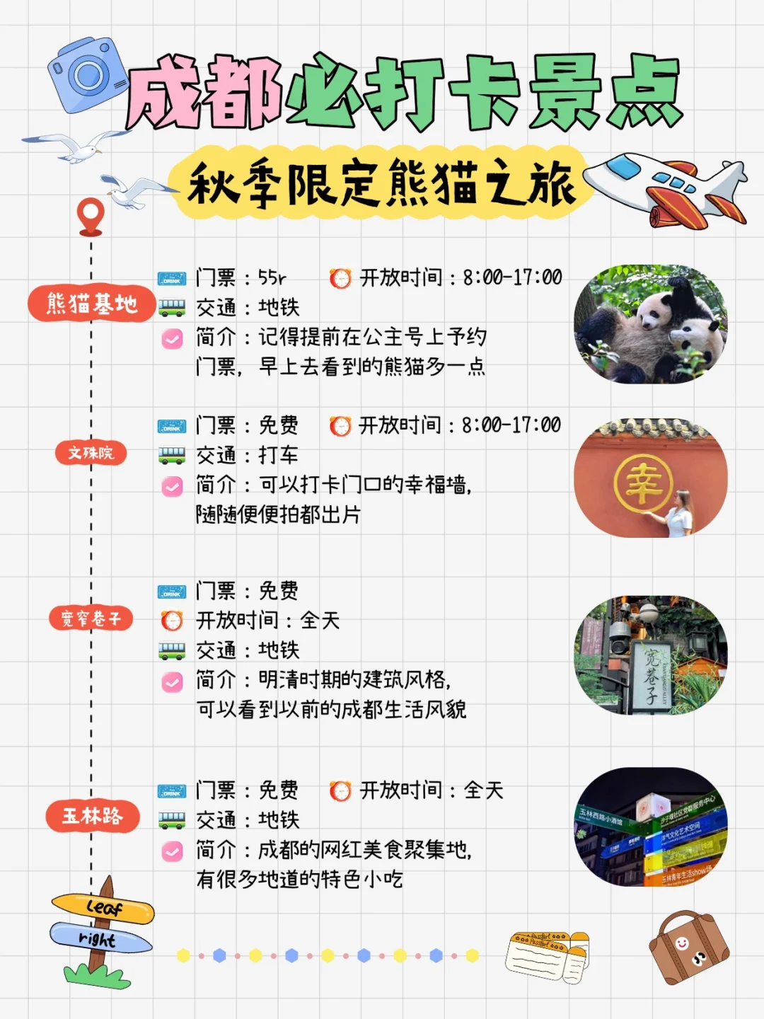 成都秋季限定熊猫之旅，11-1月必打卡景点