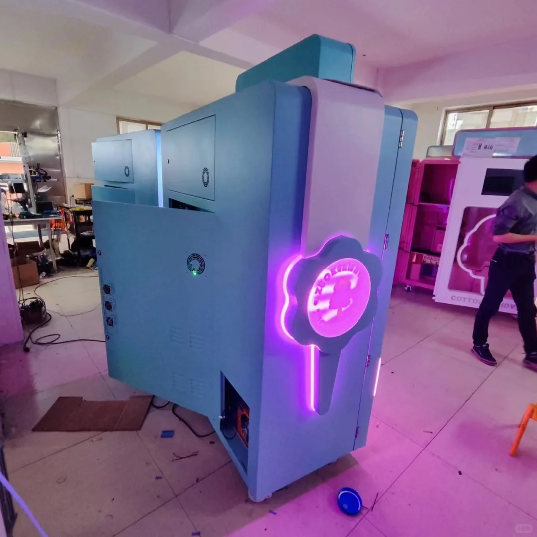 🛍️景区摆摊神器，棉花糖机太香了