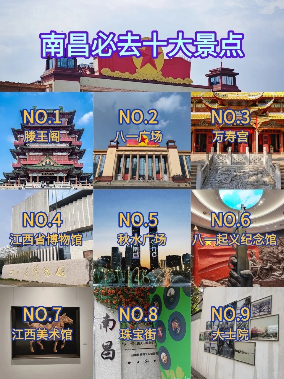 南昌十大景点❗新手必看!!附旅游攻略