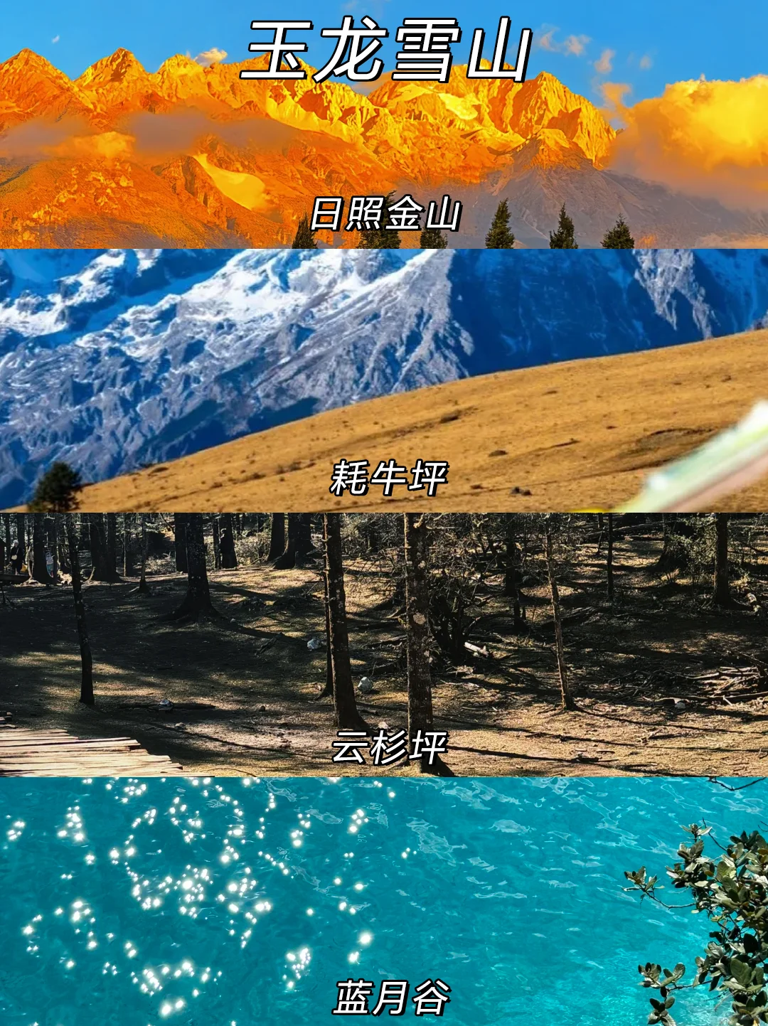 玉龙雪山一日错峰攻略|4大景点干货合集