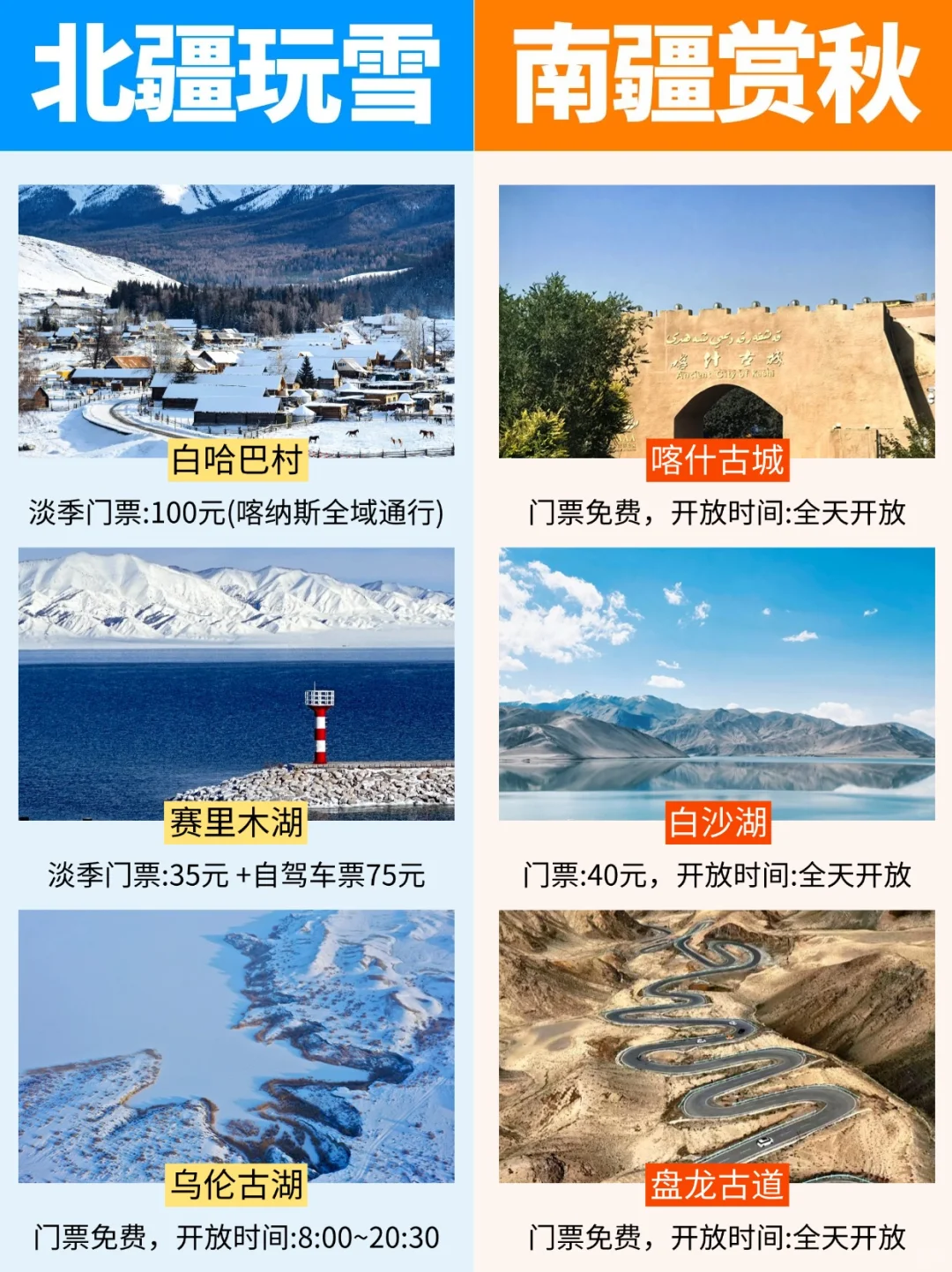 错峰新疆旅游北疆玩雪❄️南疆赏秋🍁攻略