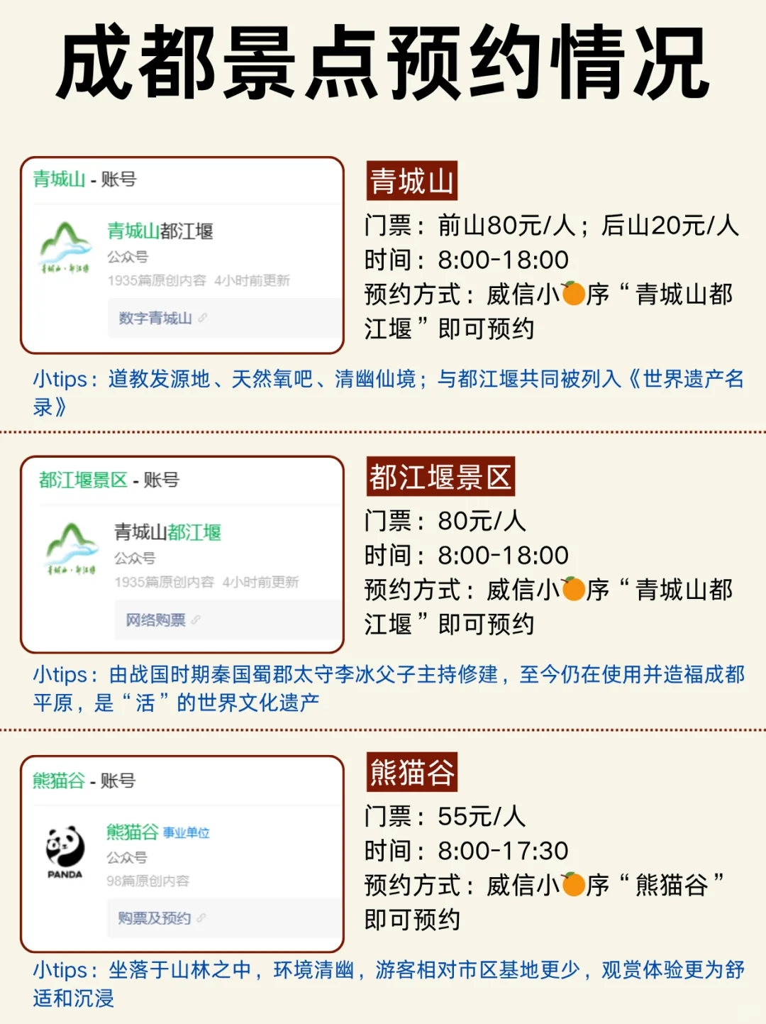 终于有人把成都热门景点说清楚了❗❗