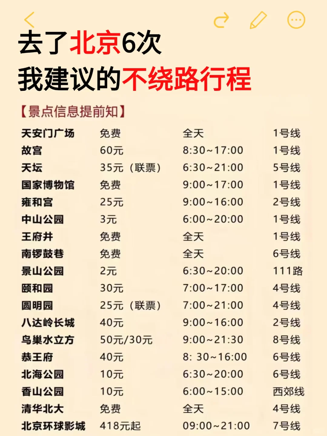 北京旅游攻略｜北京4天3晚不绕路玩法