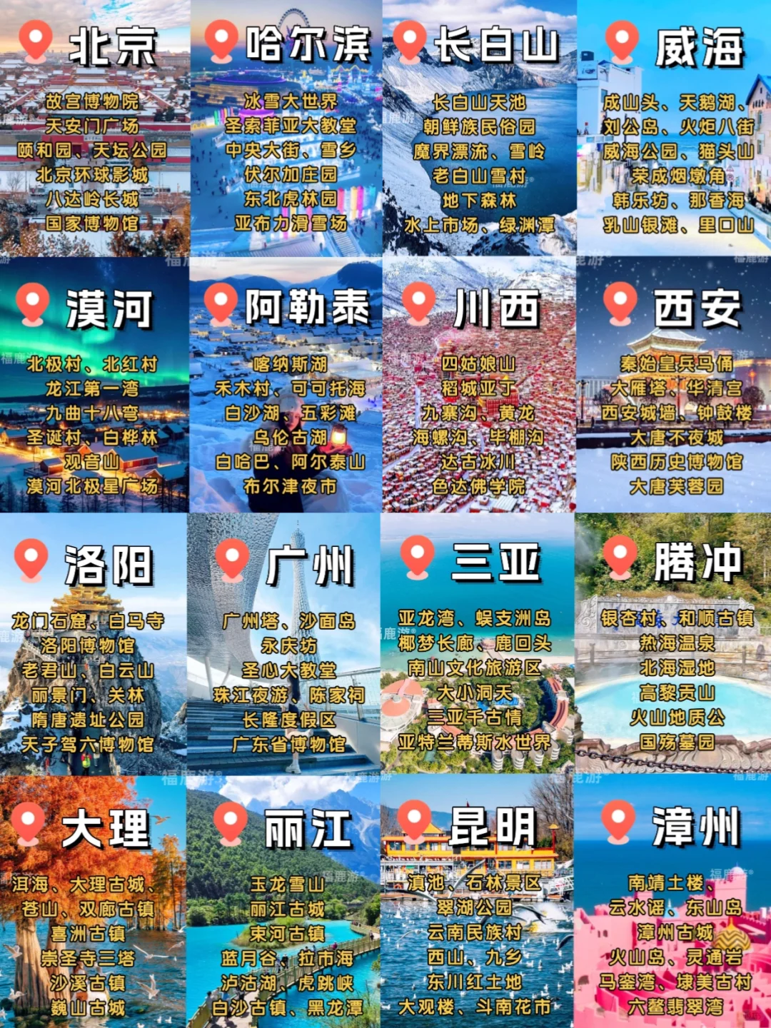 中国适合冬季旅游16个宝藏城市|千万别搞错