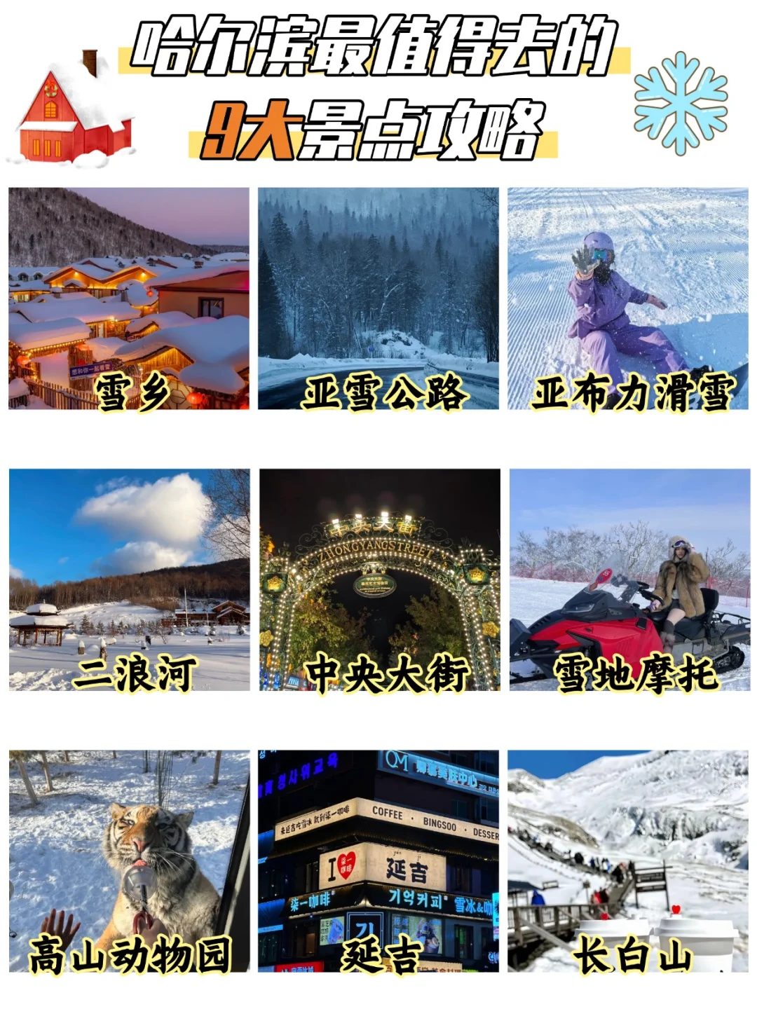 哈尔滨旅游攻略✅9大景点纯玩包车游