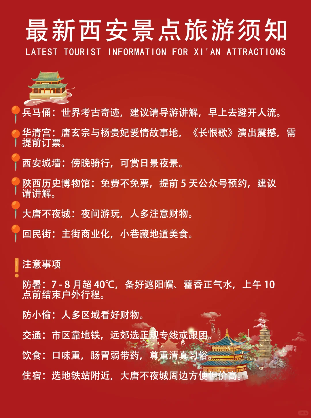 最新❗️❗️9～12月西安景点预约天花板级指南