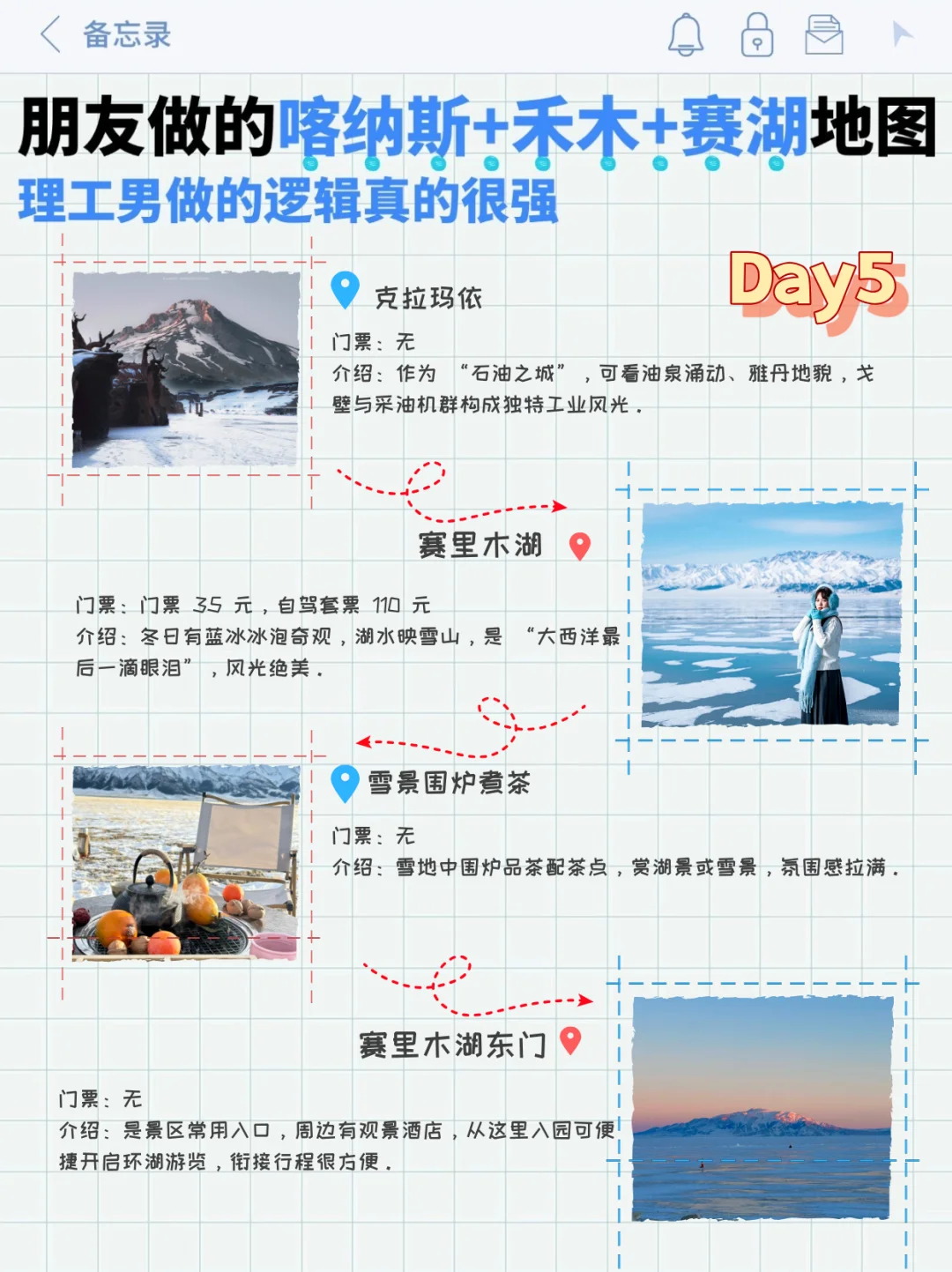 理工男做新疆旅游地图太强❄️照着玩不迷路