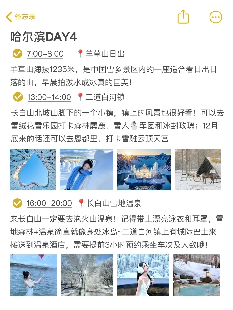 被自己做的哈尔滨旅游攻略满意到睡不着。。