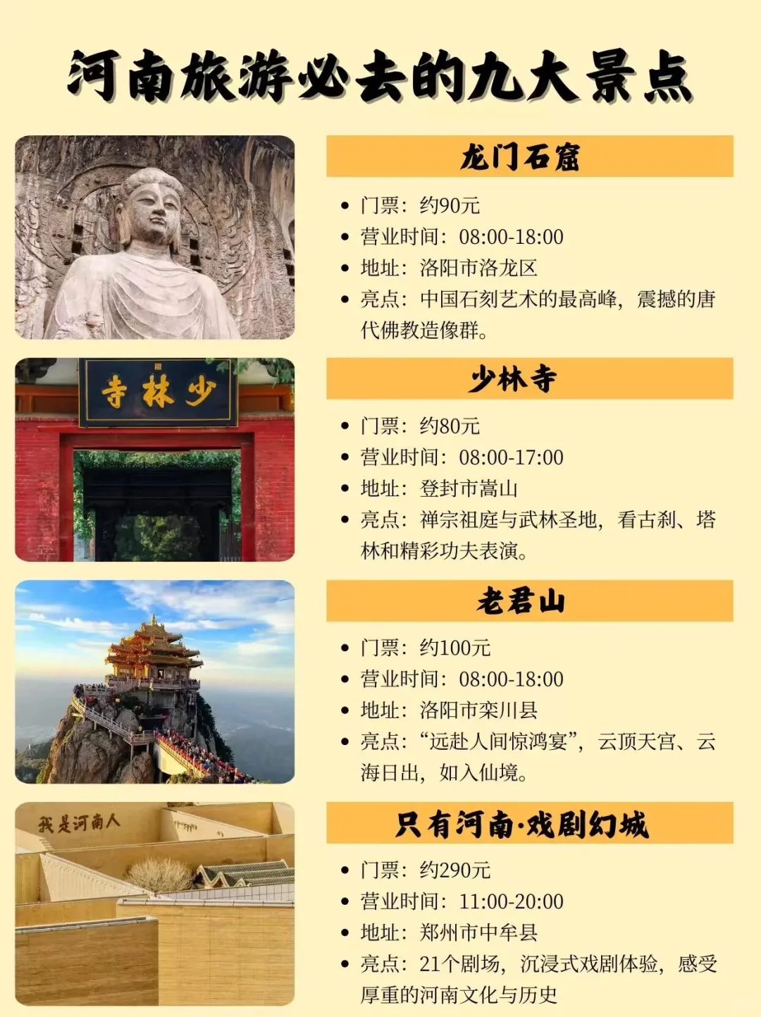 来河南必去的九大景点，你去过几个？