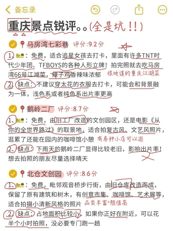 重庆景点锐评。。个人纯主观❤️真实感受