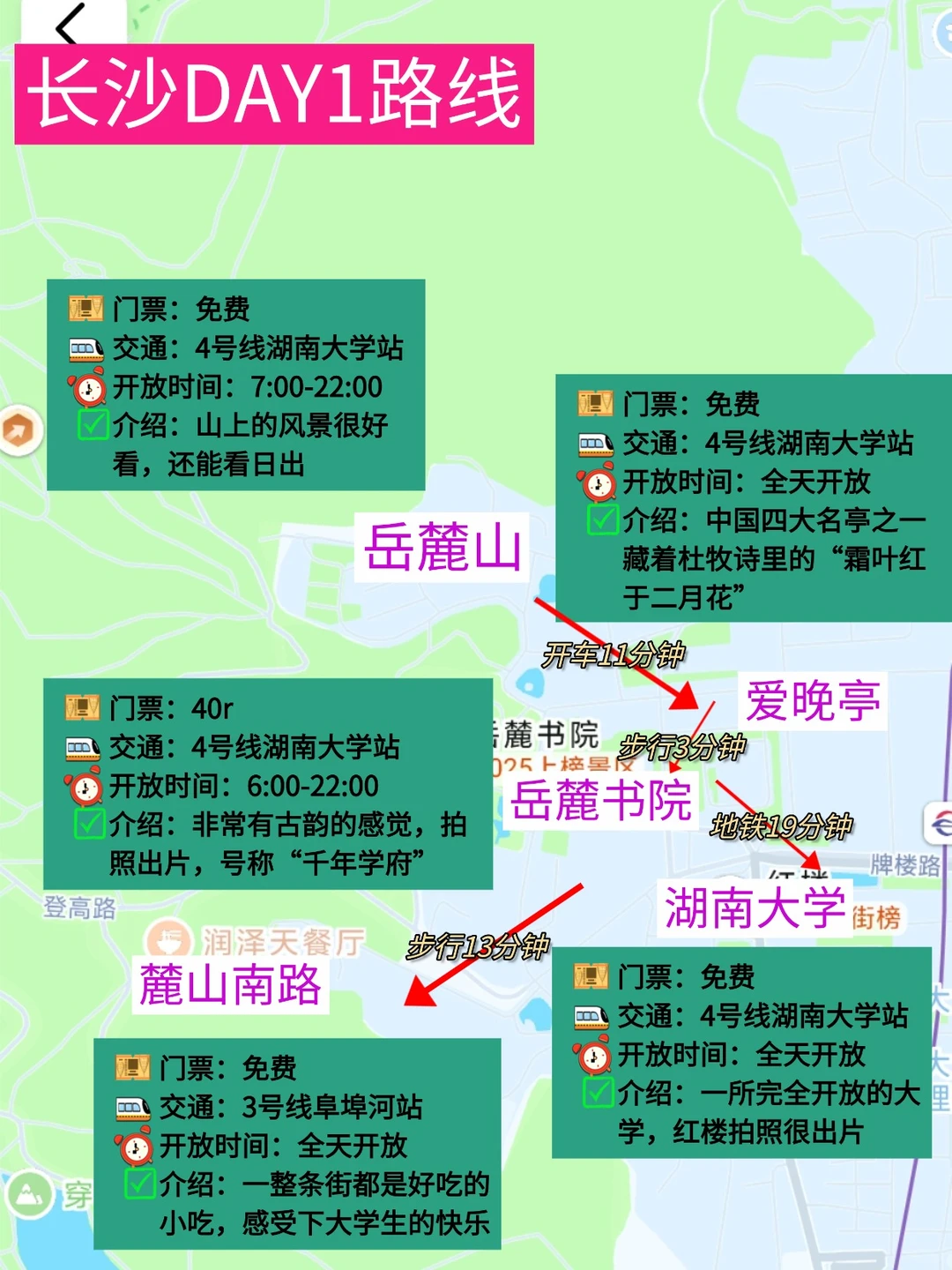 本J人对自己做的长沙攻略甚是满意🥹