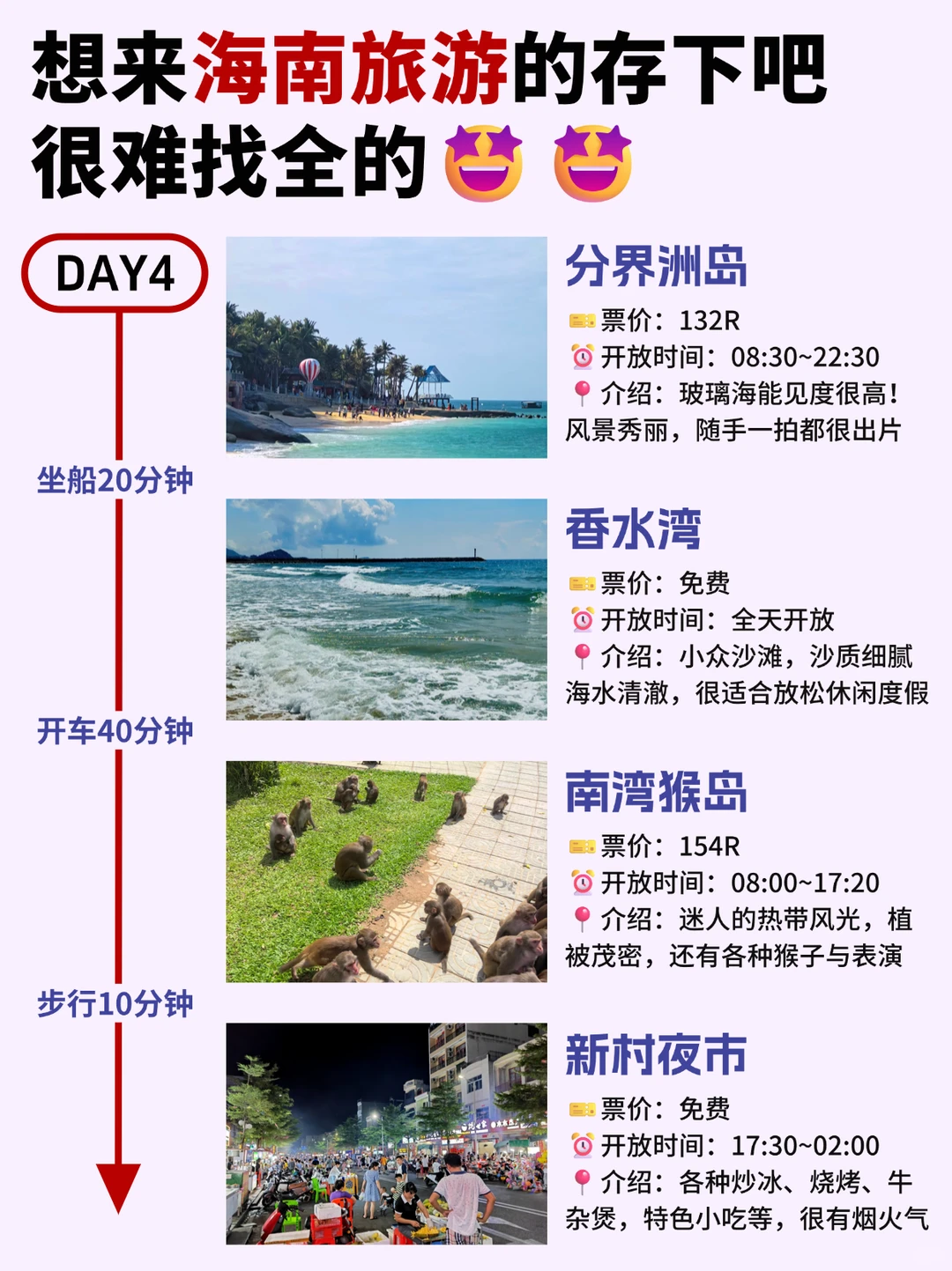 海南旅游攻略✅五天四晚顺路版，抄作业