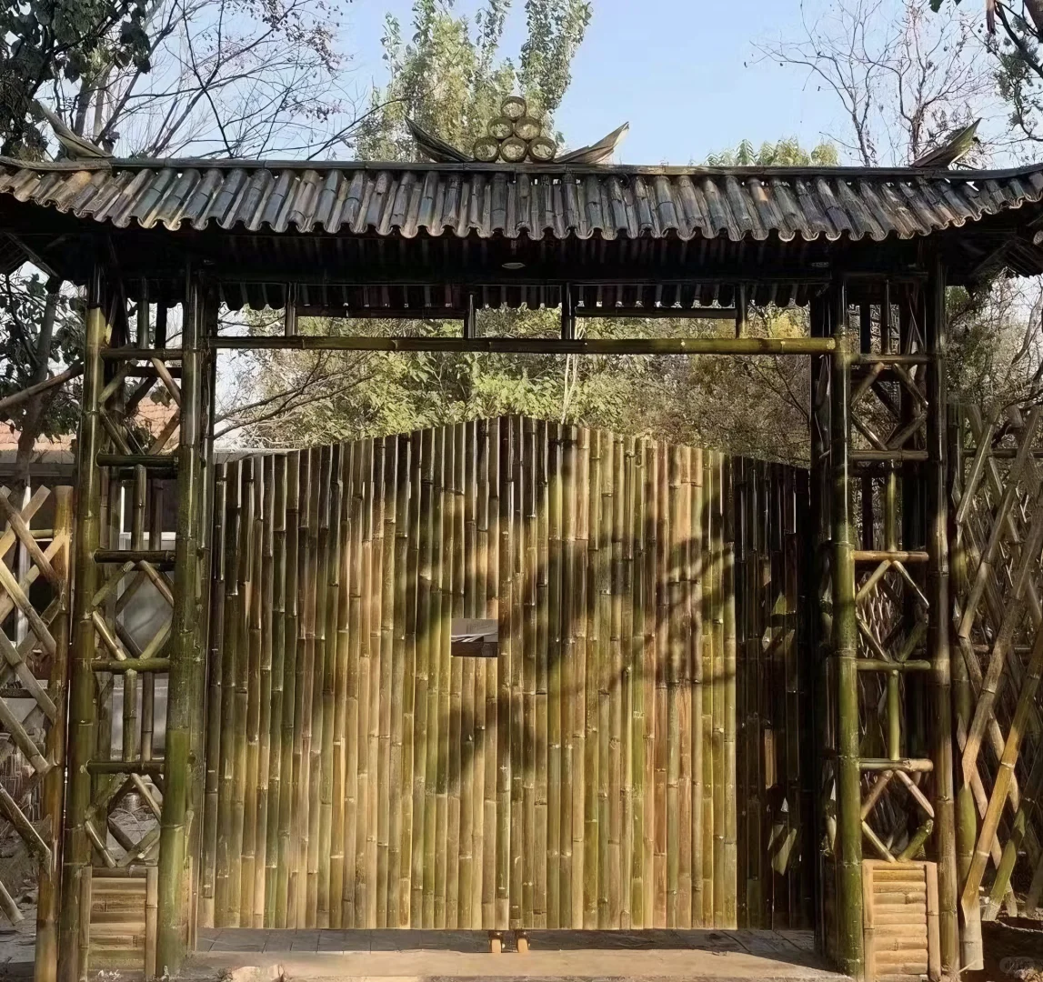 竹子竹篱笆做的景区农家乐民宿门头合集