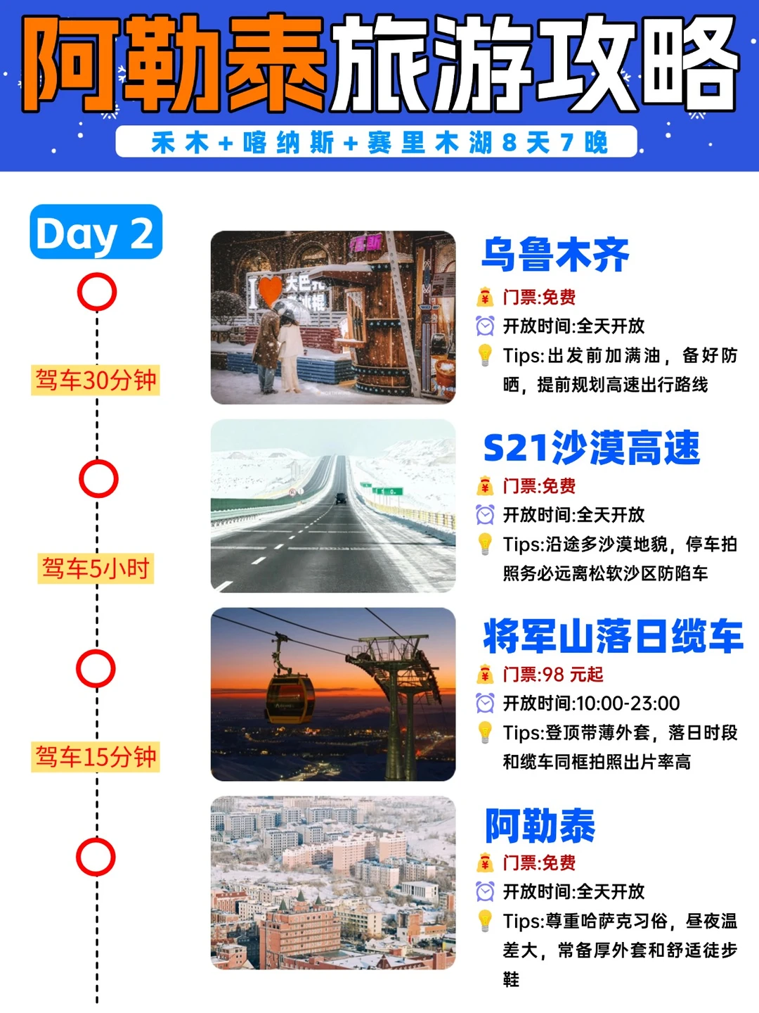 冬季新疆旅游必藏✨北疆阿勒泰旅游8日攻略