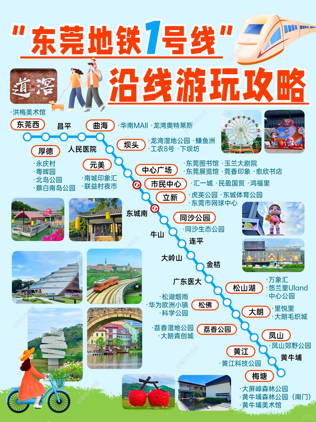码住‼️东莞地铁1号线沿线游玩攻略来啦🚇