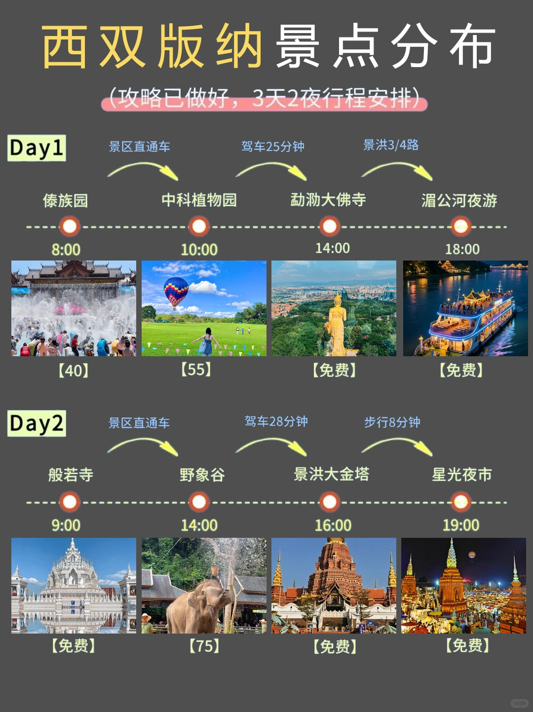 云南旅游🔥西双版纳5日游💯人均1k+💰