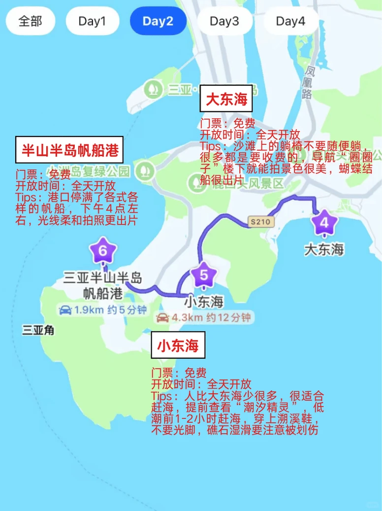 三亚4日游懒人攻略，直接抄作业！！