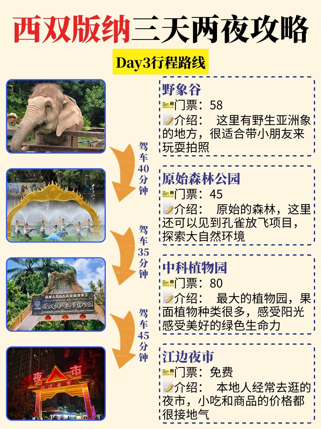 西双版纳3天2晚旅游攻略！！！不累人版✅