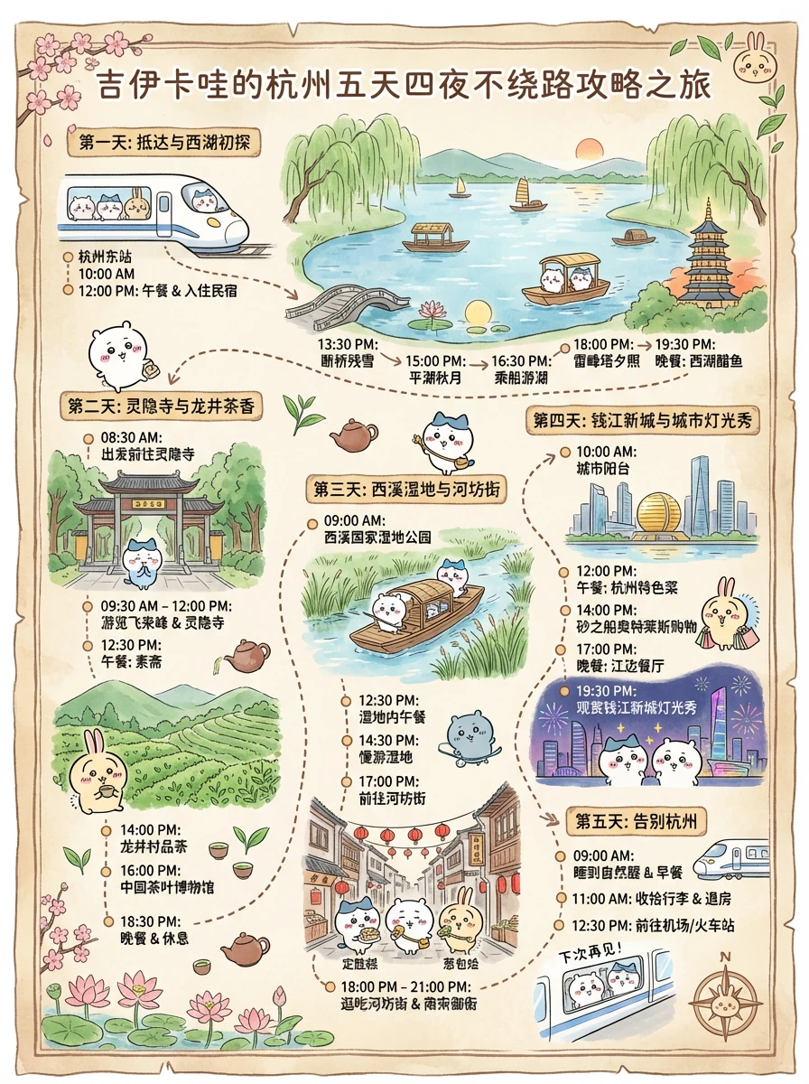 YYDS！NanoBanana2生成的超可爱旅游攻略