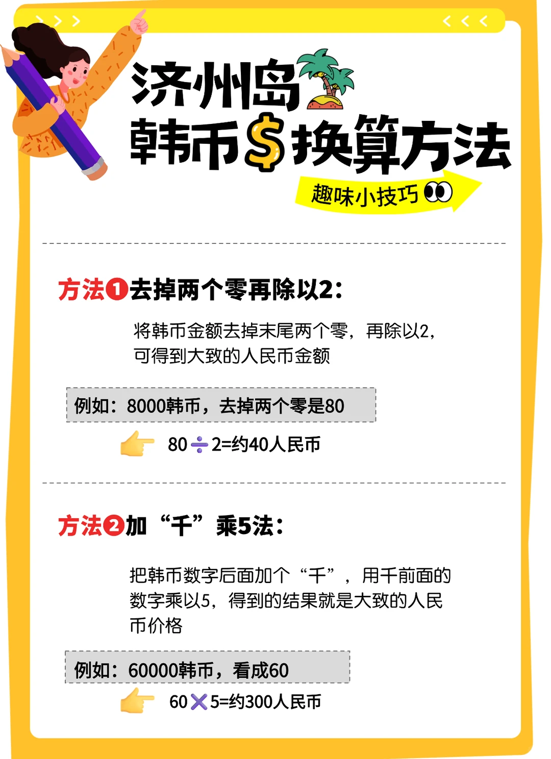 济州岛旅游攻略—韩币换算