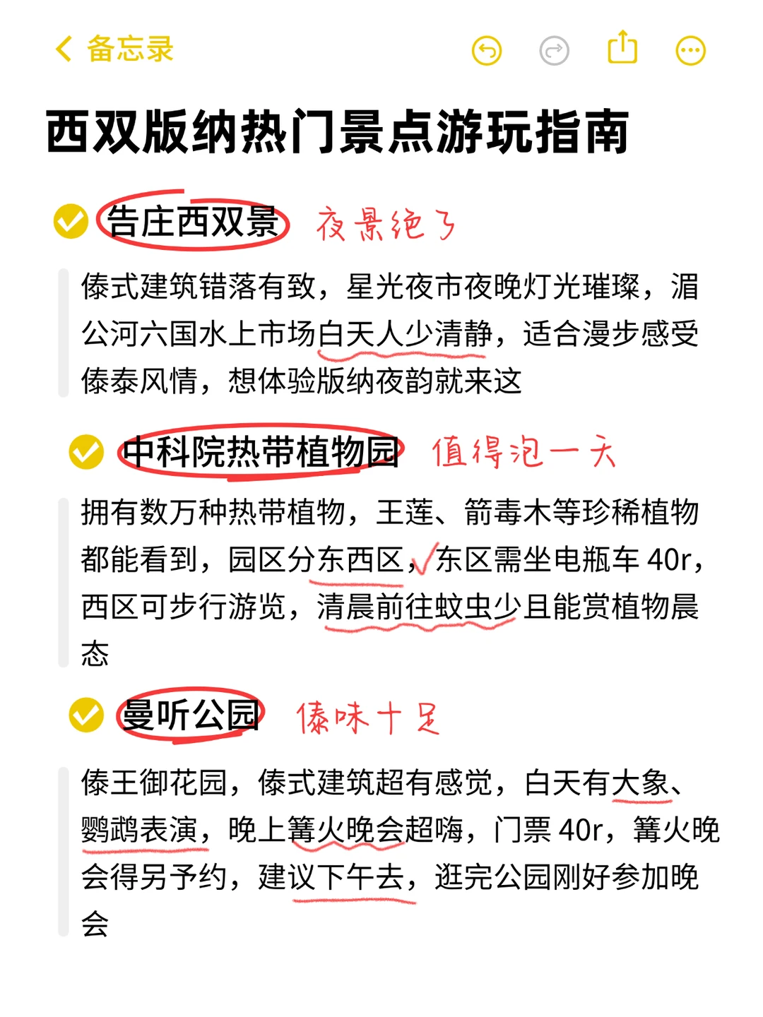 11.23西双版纳已回！复盘超详细保姆级攻略