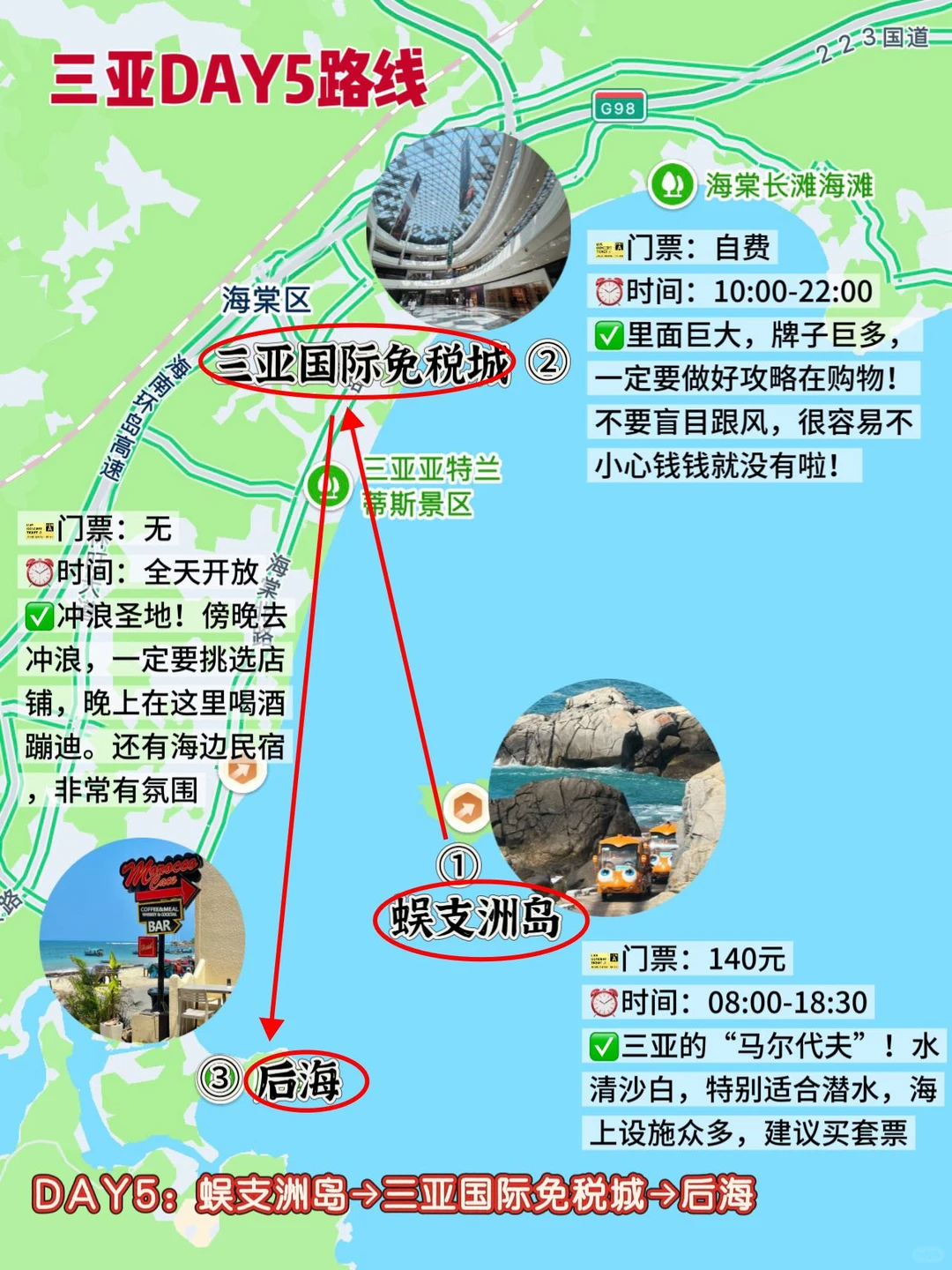 本j人对自己三亚5天旅游攻略复盘非常满意😭