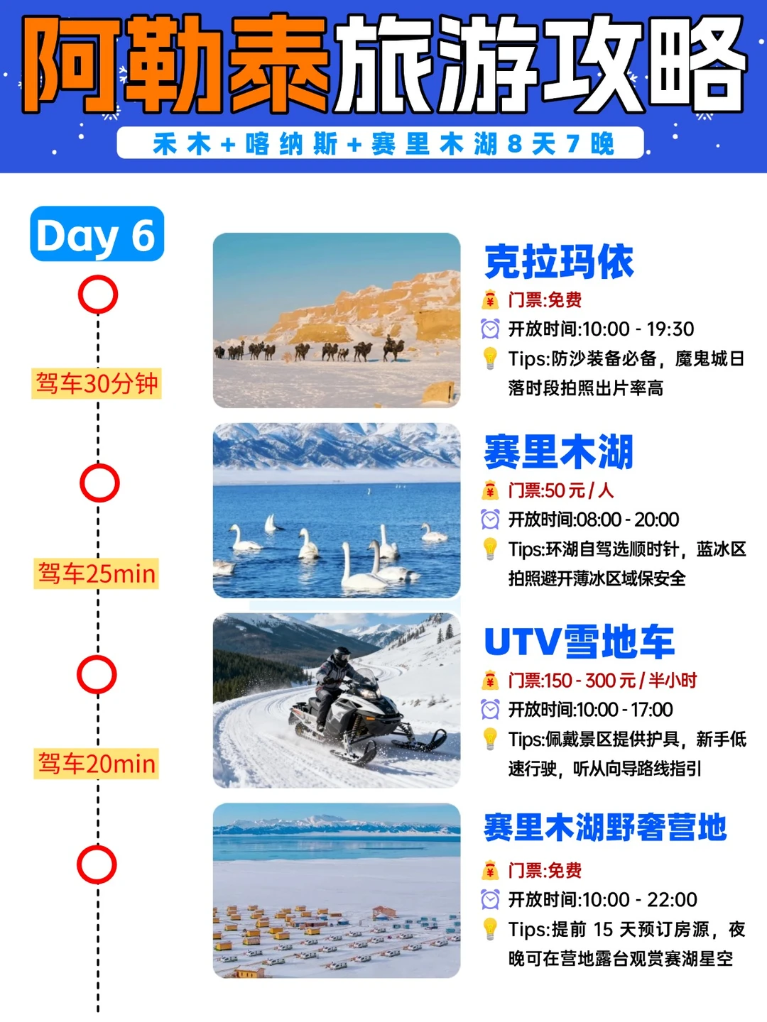 冬季新疆旅游必藏✨北疆阿勒泰旅游8日攻略