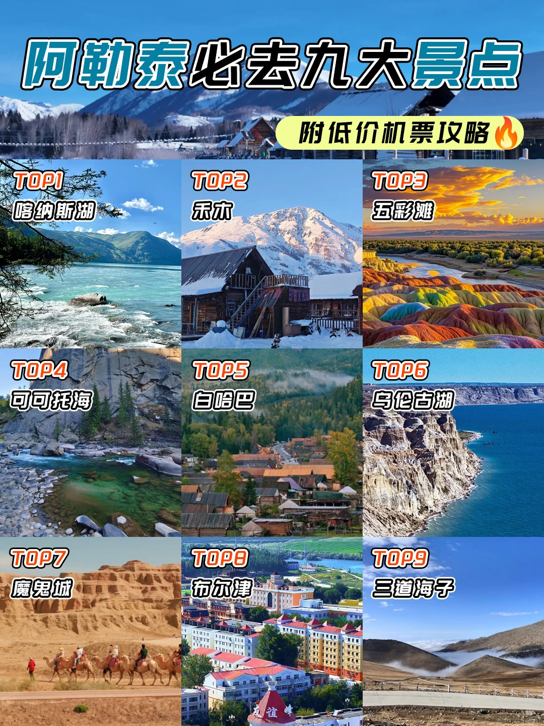 不绕路版❗阿勒泰冬季旅游攻略📝200+直飞