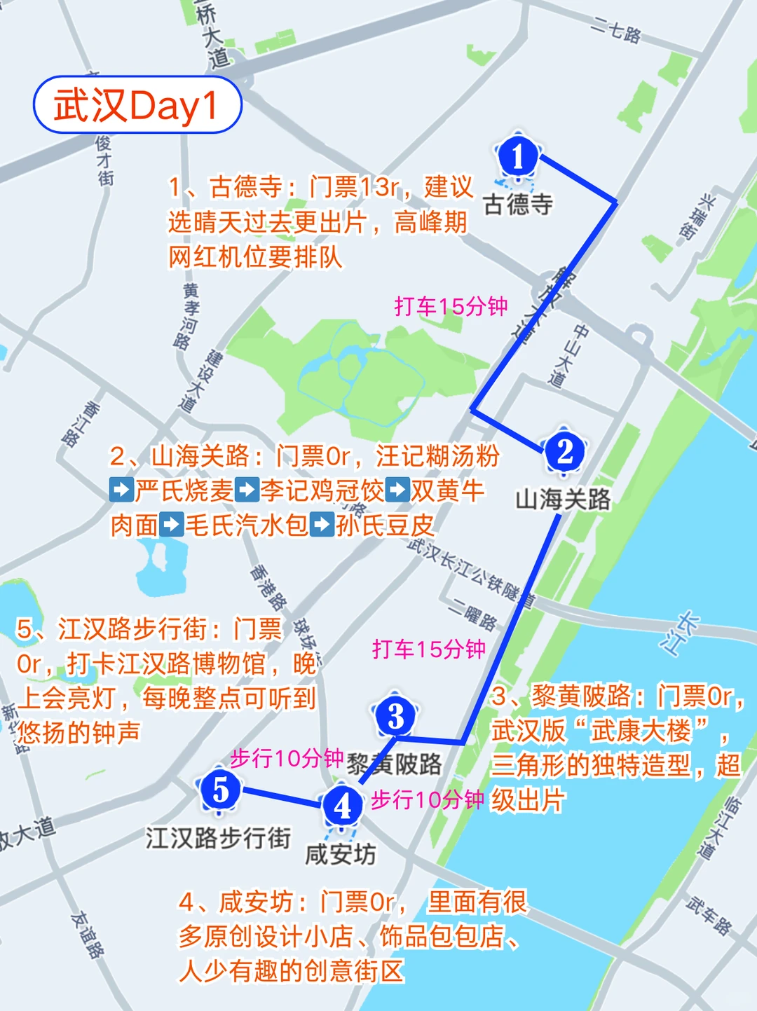 终于有人把武汉的路线说清楚了…！附景点攻略