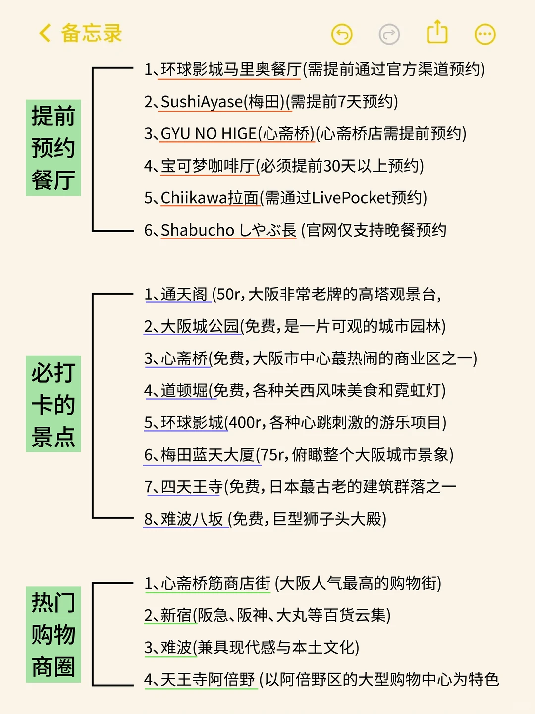 来大阪旅游保姆级攻略，真的很详细✨